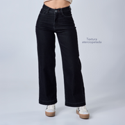 JEAN DAMA WIDE LEG TIRO ALTO TEXTURA ATERCIOPELADA Ref: 552677