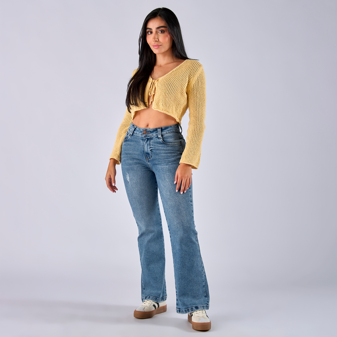 JEAN FLARE BOOT TIRO MEDIO Ref: 552715