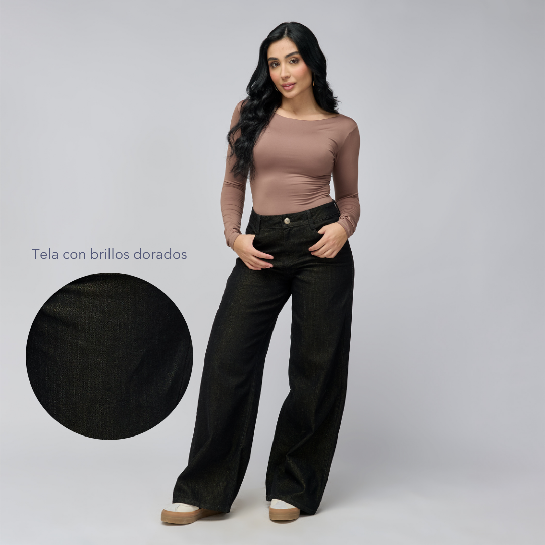 JEAN WIDE LEG TIRO MEDIO Ref: 552776