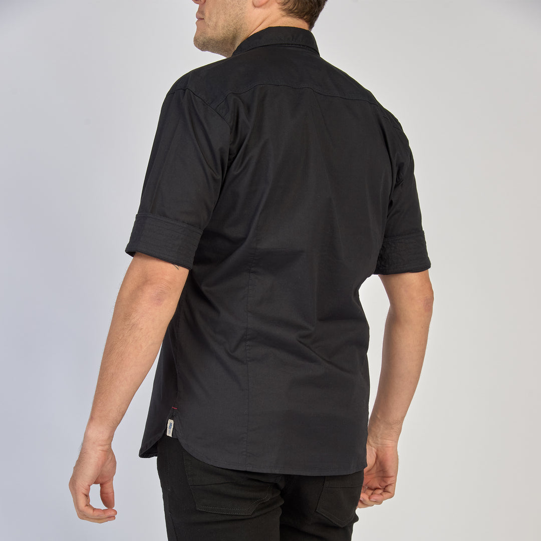 Ref: 201489 Camisa hombre licrada, color negro
