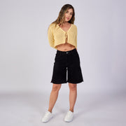 Ref: 556250 Bermuda licrada en denim negro