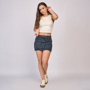 REF: 558070 Falda dama licrada, color Azul oscuro