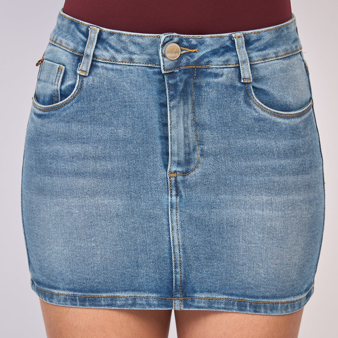 REF: 558079 Falda dama licrada, color Azul claro