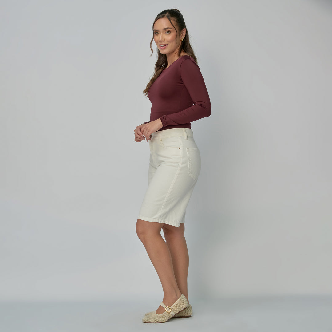 Ref: 556309 Bermuda dama rígida, color Ivory