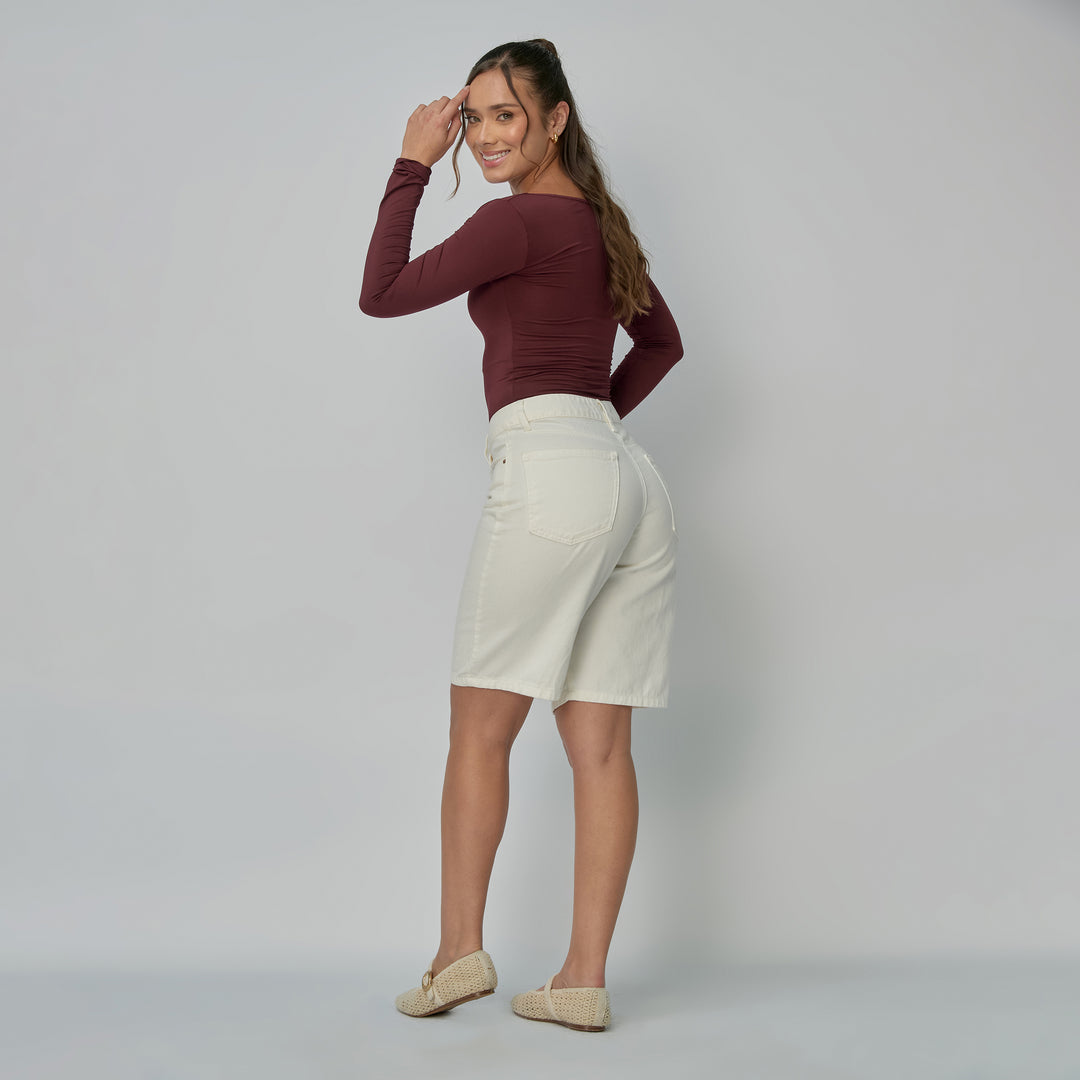 Ref: 556309 Bermuda dama rígida, color Ivory