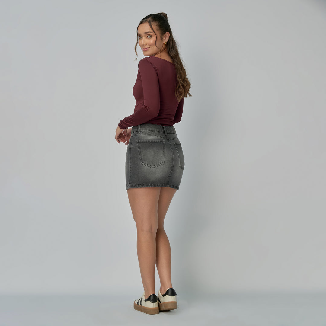 Ref: 558080 Falda dama rígida, color Gris