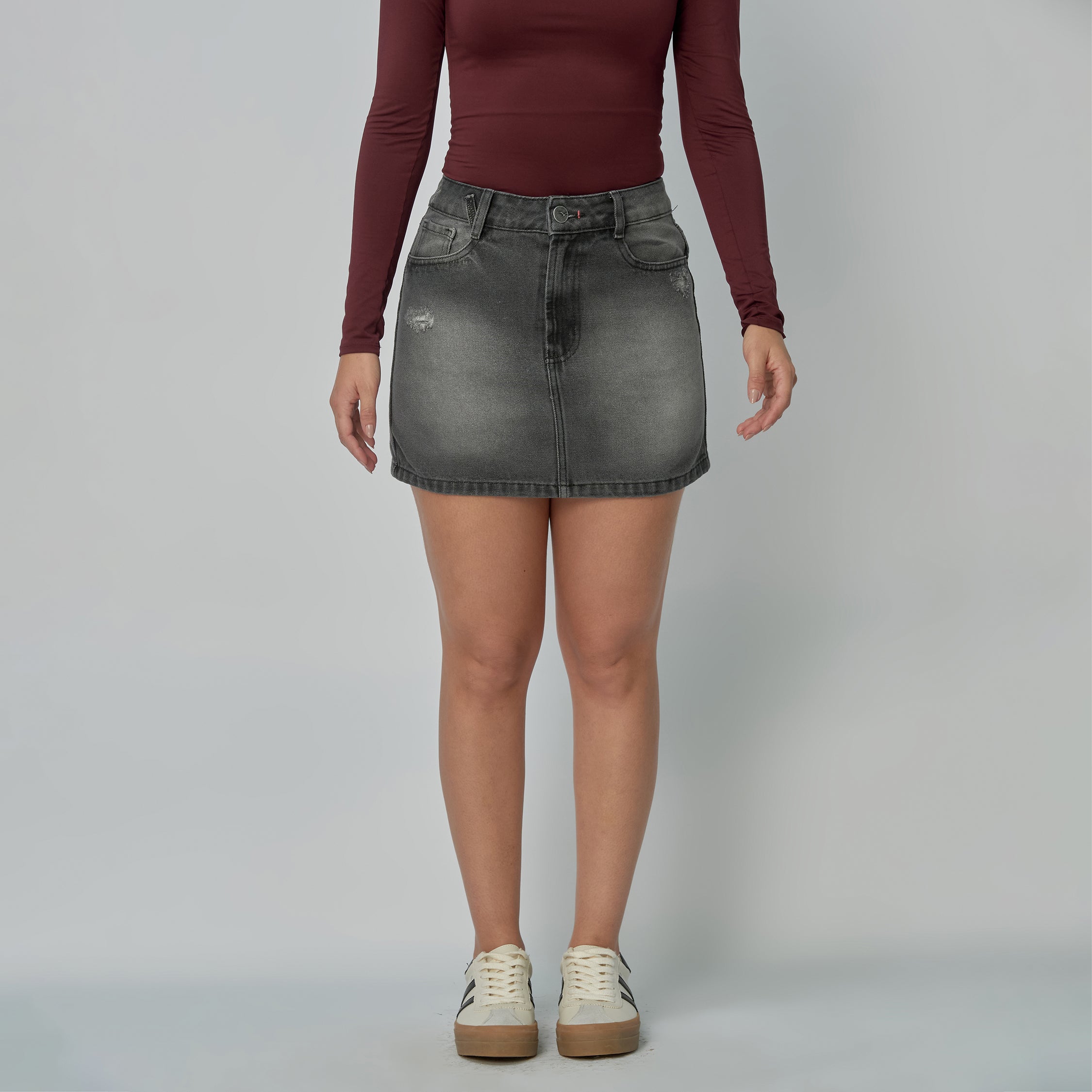 Ref: 558080 Falda dama rígida, color Gris
