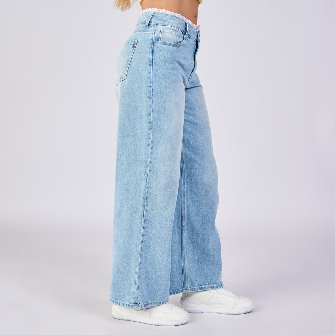 JEAN WIDE LEG TIRO MEDIO Ref: 552709
