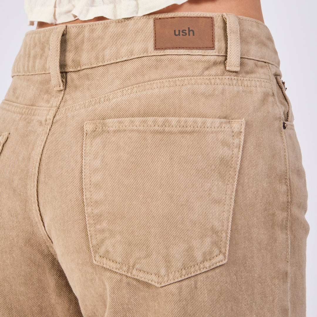 JEAN DAMA WIDE LEG TIRO MEDIO KAKI Ref: 552704