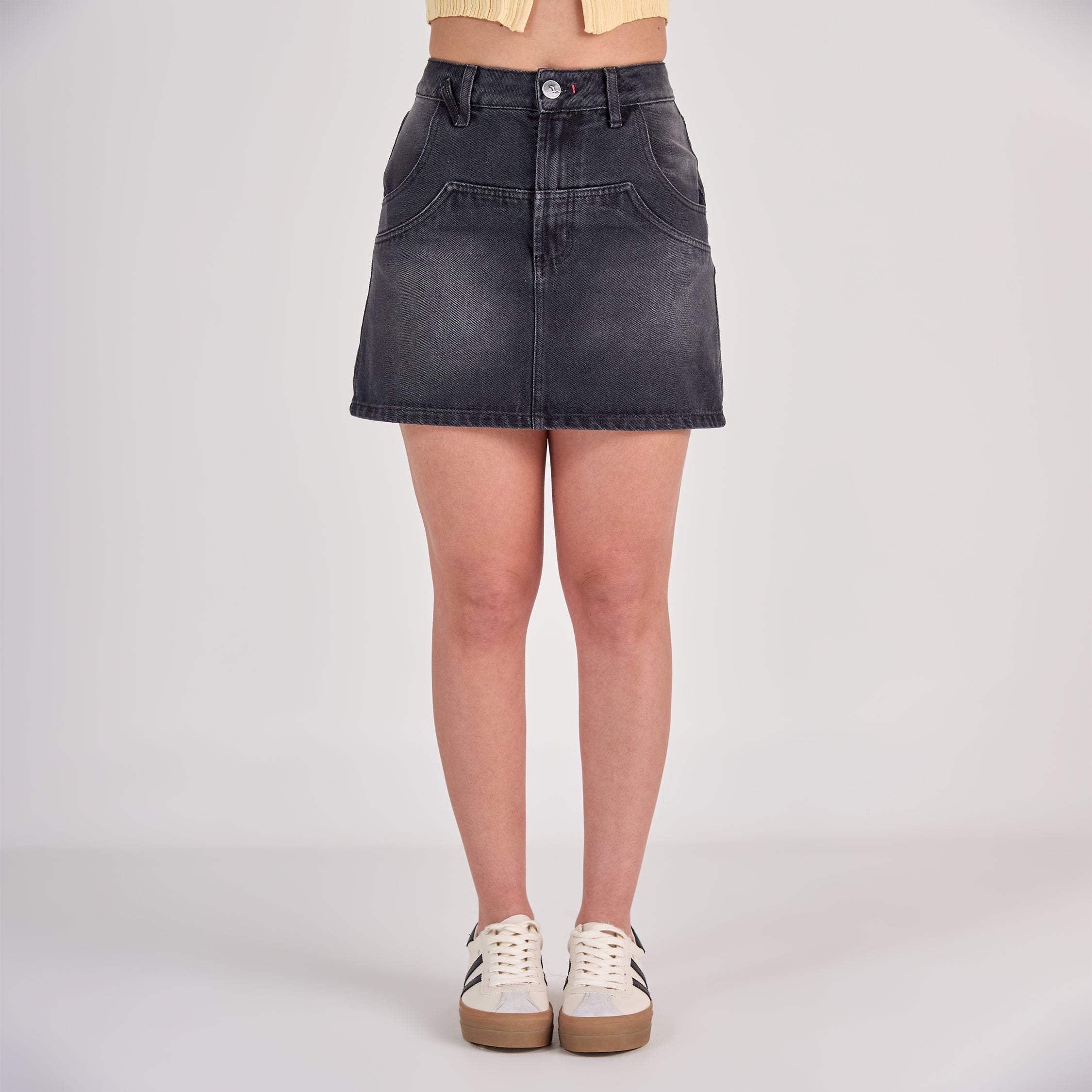 Ref: 558072 Falda dama rígida 100% algodón, color Gris