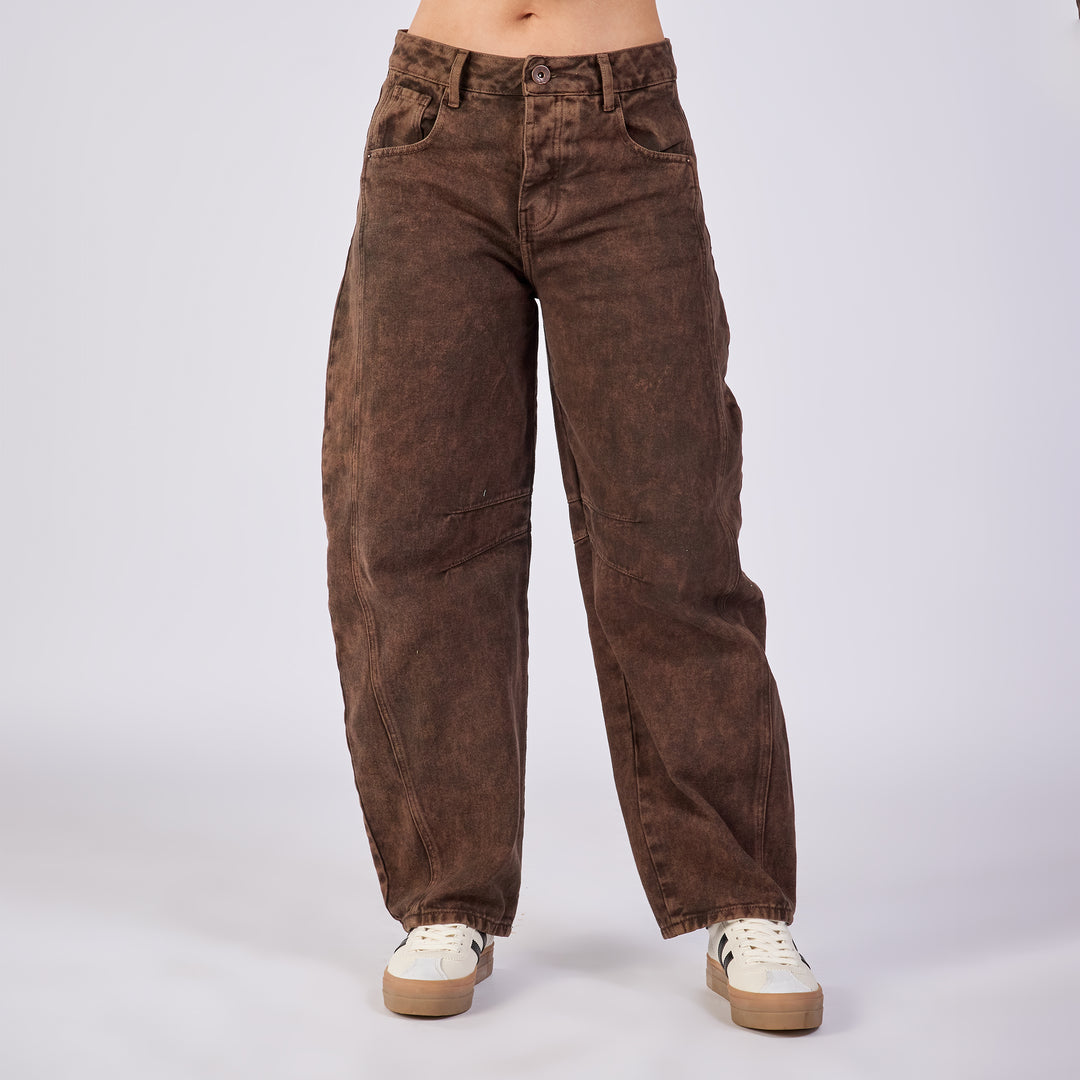 Ref: 552733 Jean barrel rígido mocca