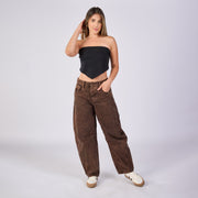 Ref: 552733 Jean barrel rígido mocca