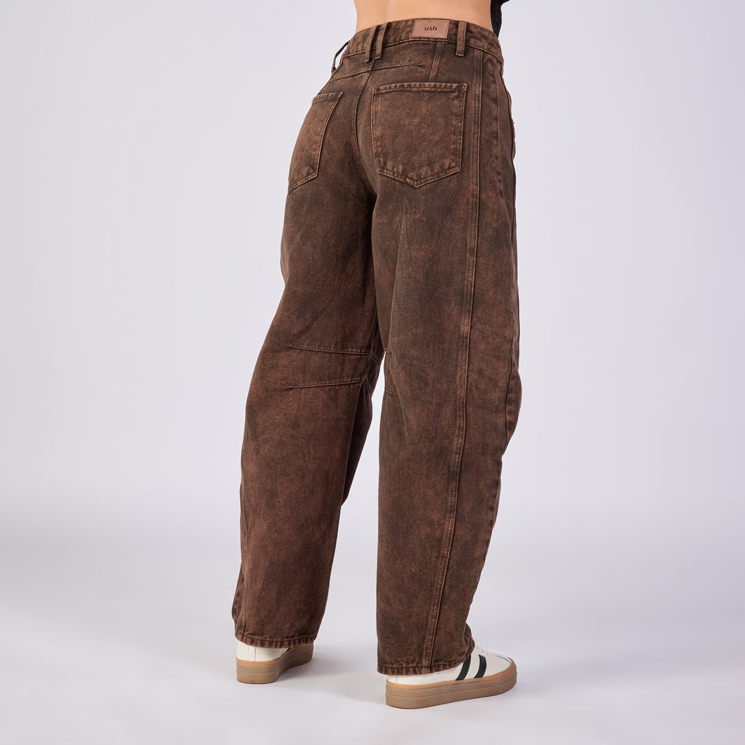 Ref: 552733 Jean barrel rígido mocca