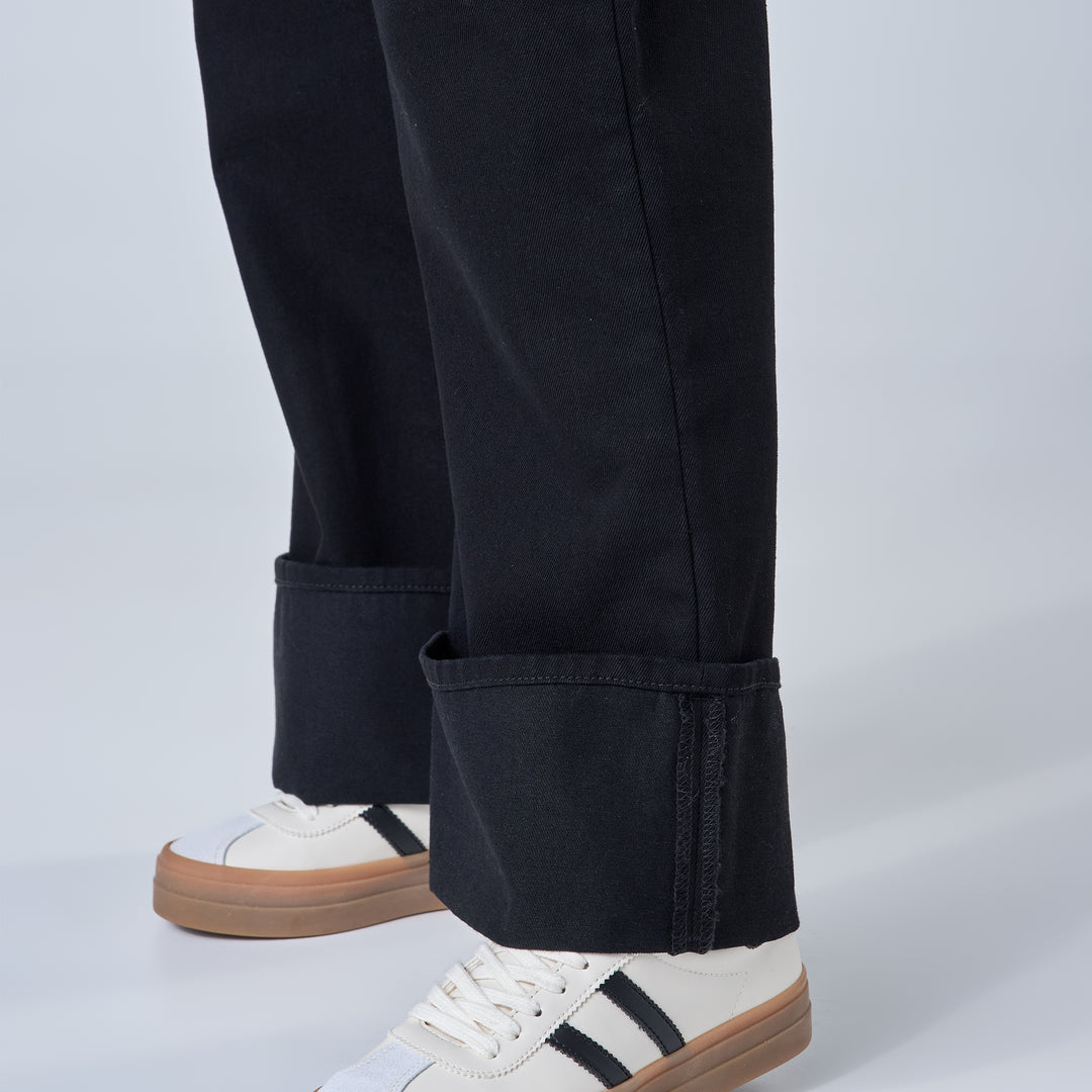 Ref: 552682 Jean rígido wide leg tiro alto, color negro