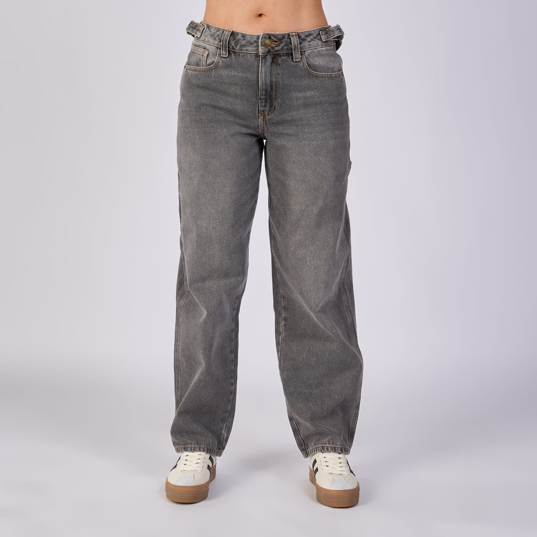 Ref: 552732 Jean vaquero rígido, color gris medio 100% algodón