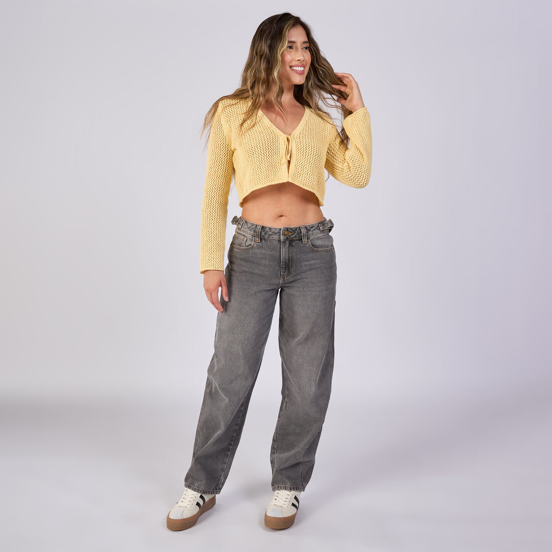 Ref: 552732 Jean vaquero rígido, color gris medio 100% algodón