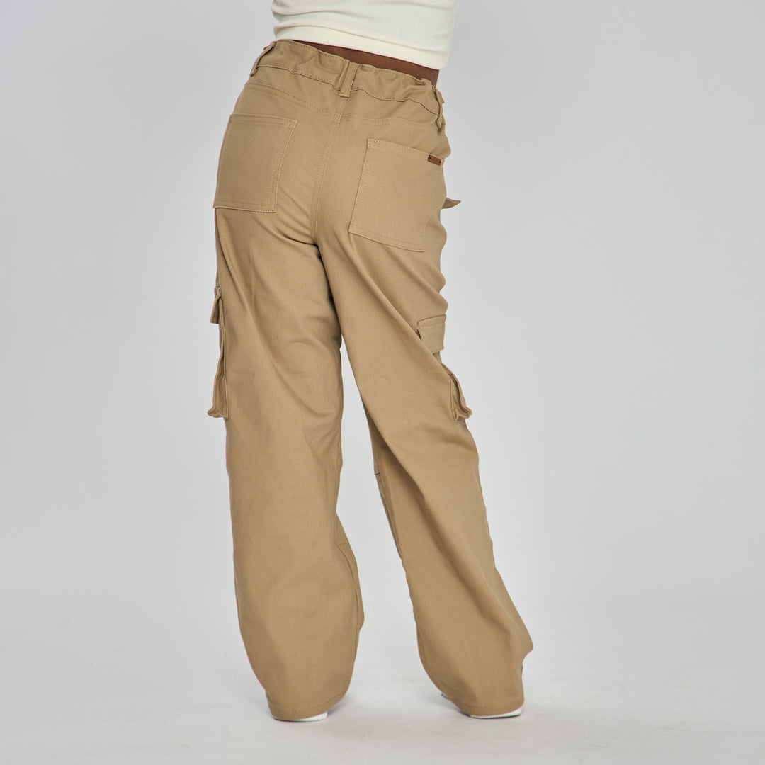 PANTALÓN CARGO WIDE LEG TIRO ALTO Ref: 350068