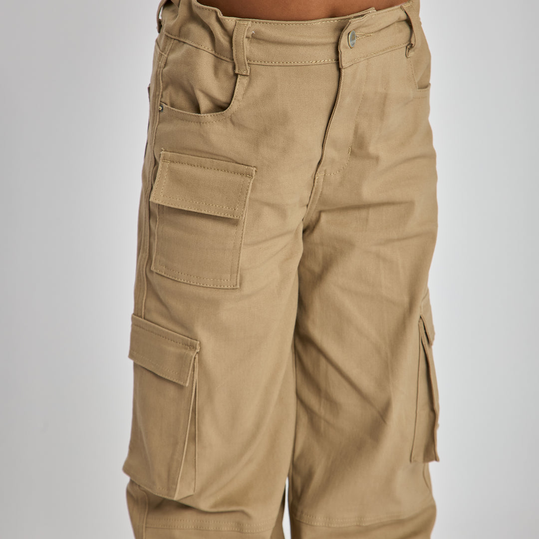 PANTALÓN CARGO WIDE LEG TIRO ALTO Ref: 350068