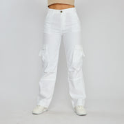 PANTALÓN CARGO BOTA RECTA TIRO ALTO REF: 552578