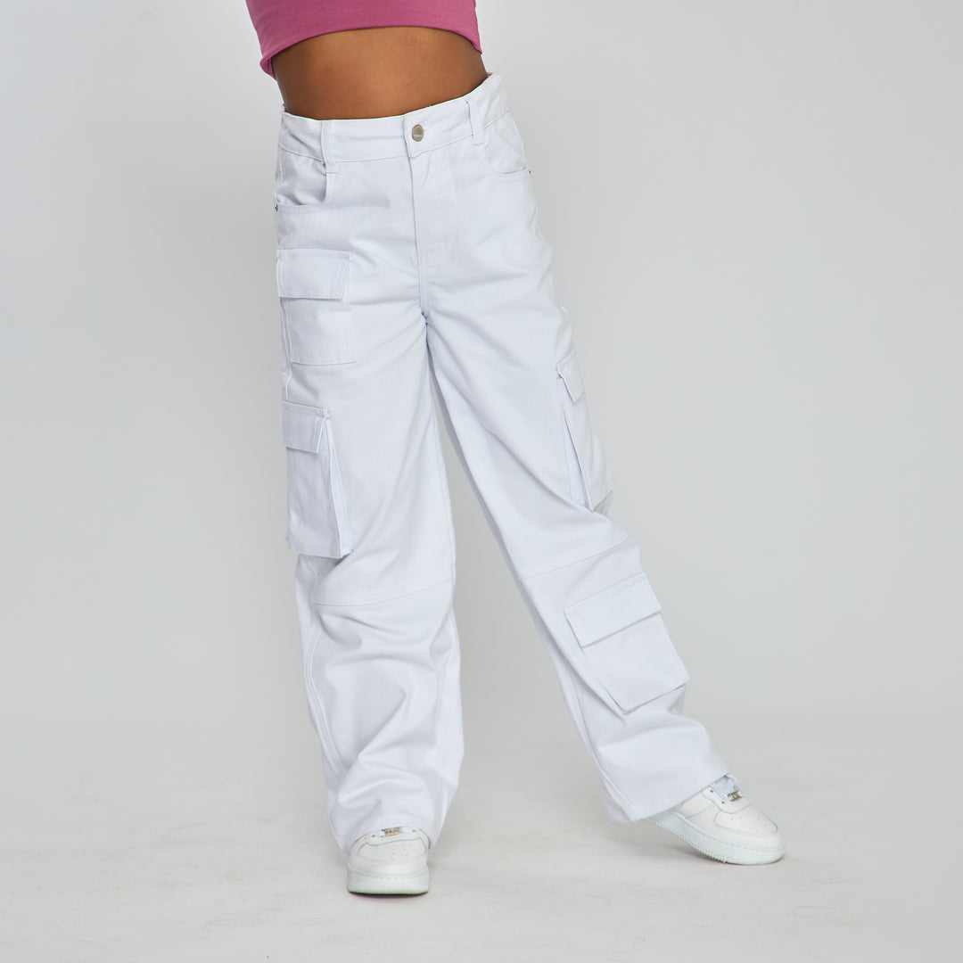 PANTALÓN CARGO WIDE LEG TIRO ALTO Ref: 350068