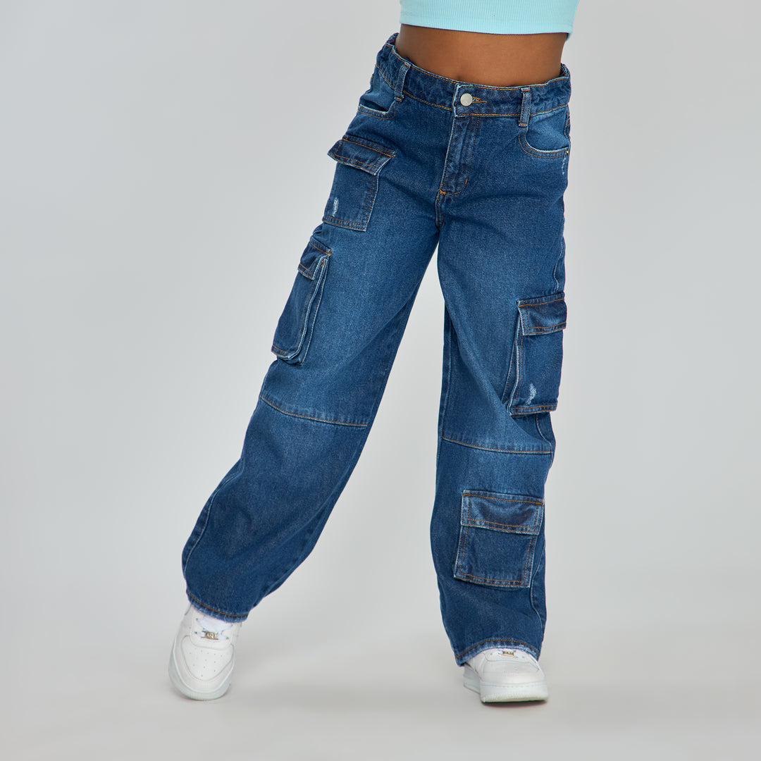 JEAN CARGO WIDE LEG TRO ALTO Ref: 350061