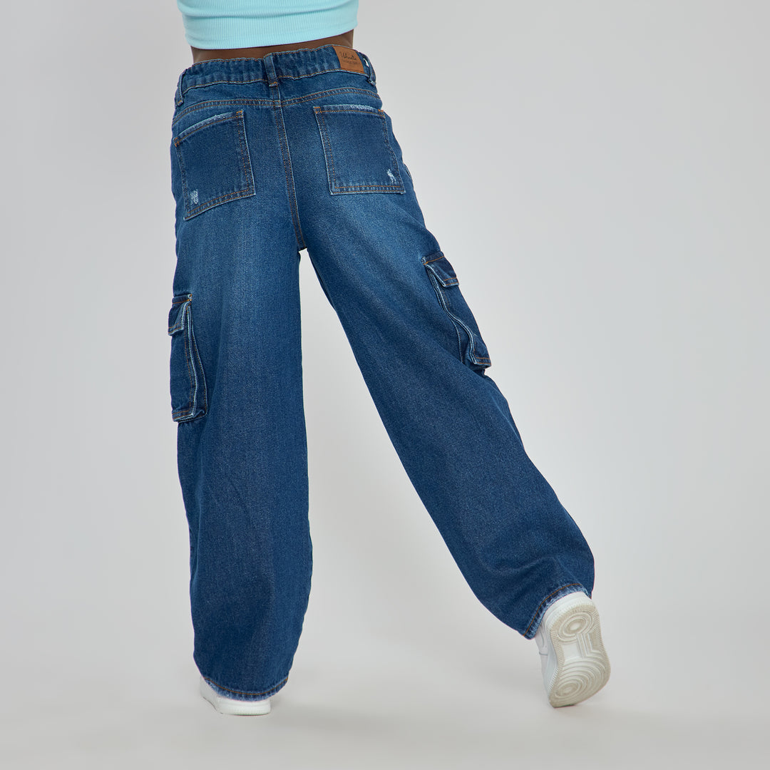 JEAN CARGO WIDE LEG TRO ALTO Ref: 350061