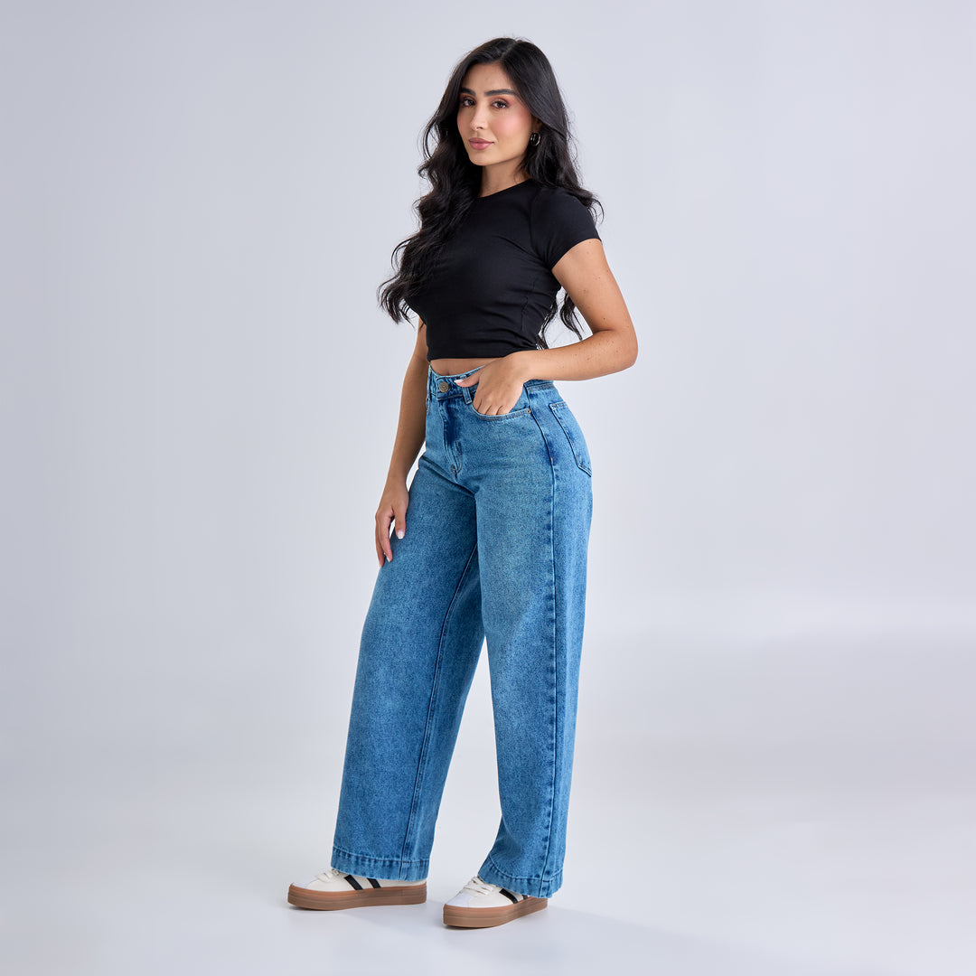 JEAN DAMA WIDE LEG TIRO ALTO Ref: 552616