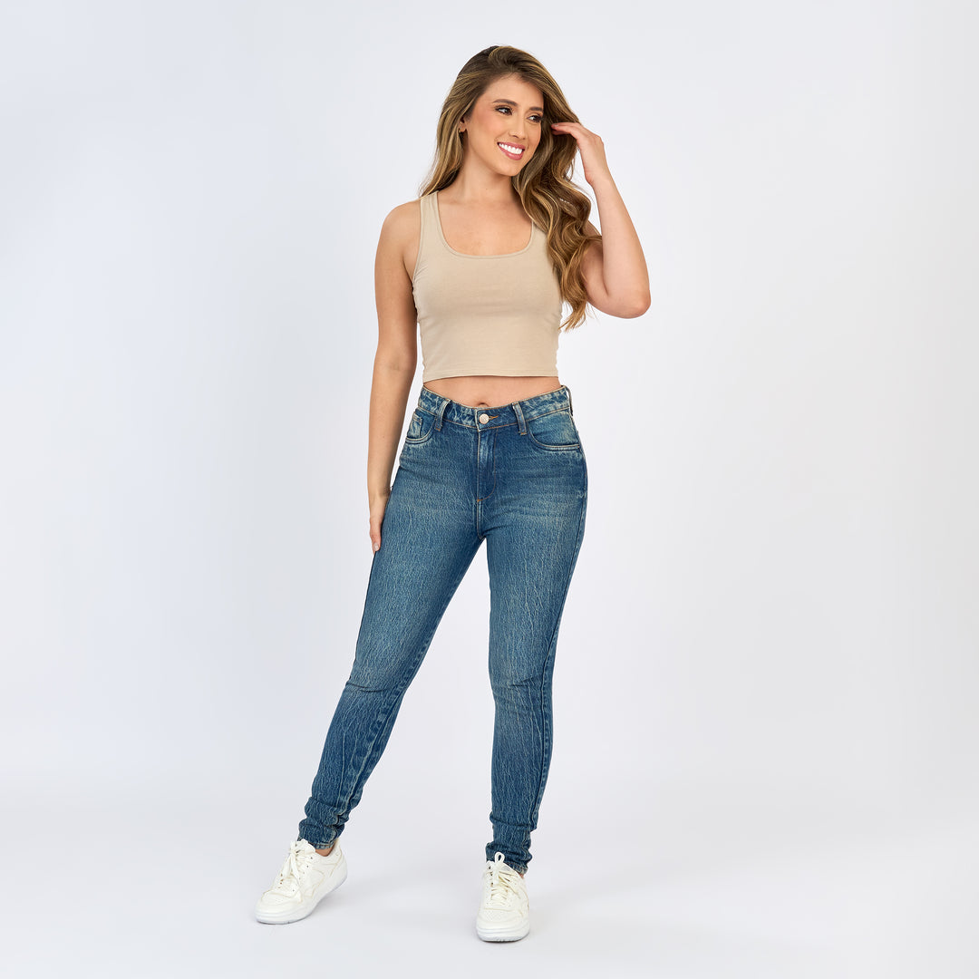 Jeans Tiro Alto Jeans Bota Tubo Mujer Jean Para Mujer Cinco Bolsillos Bota Recta Praga Daniela Derek Ref