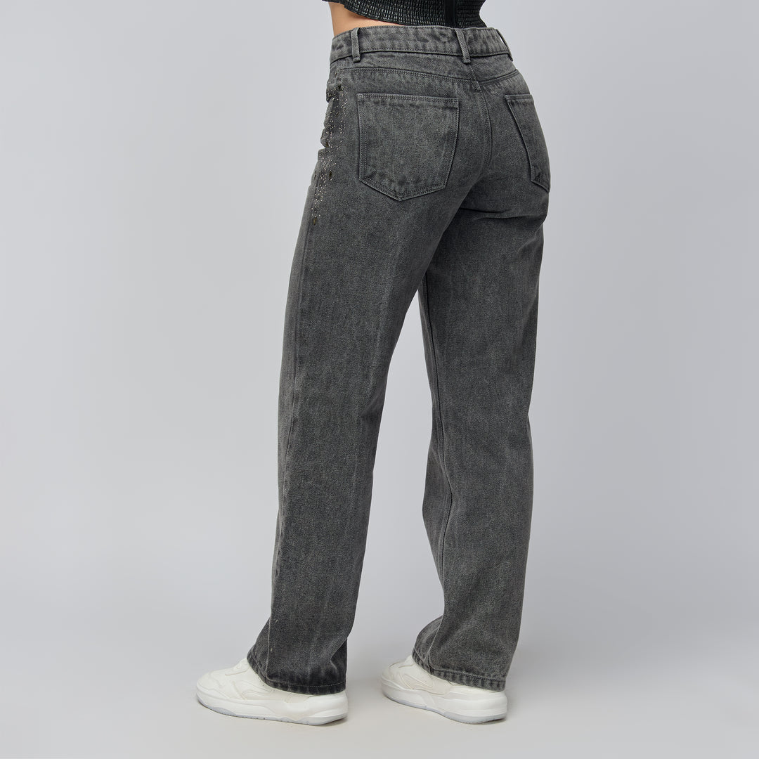 JEAN STRAIGHT BOOT TIRO ALTO REF: 552781