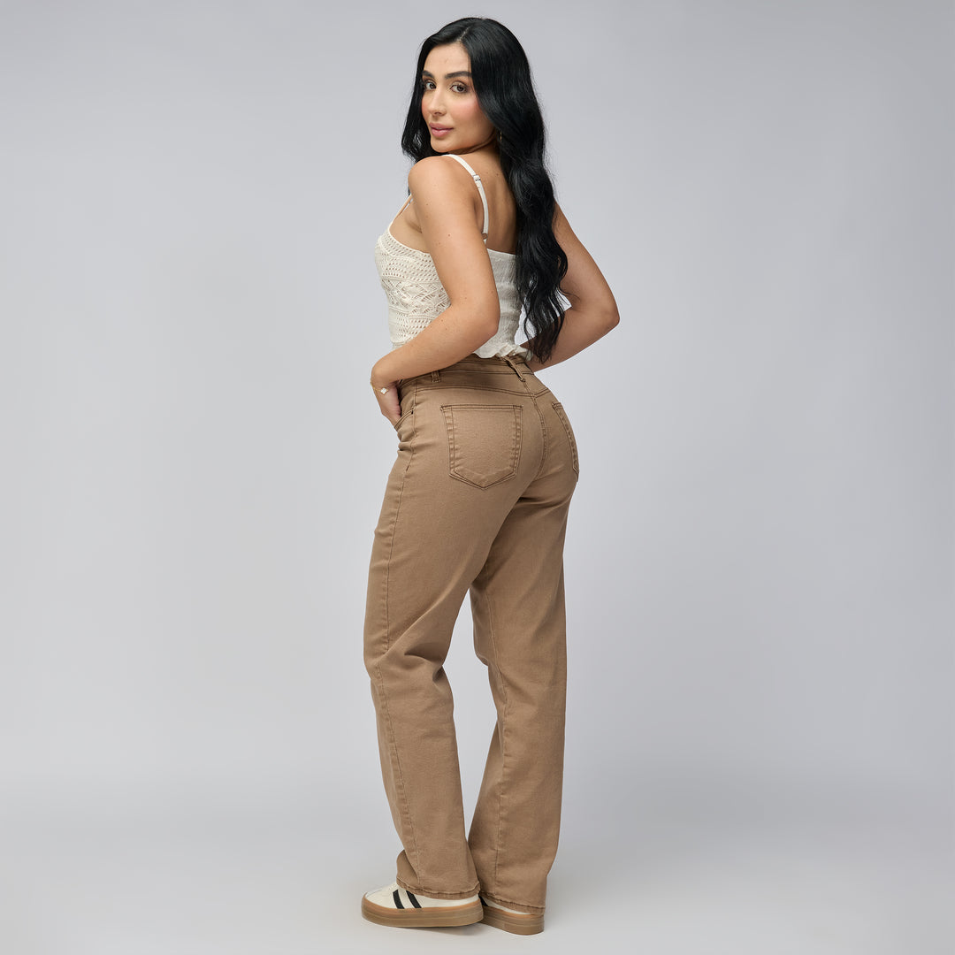 JEAN STRAIGHT TIRO MEDIO CAFÉ REF: 552792