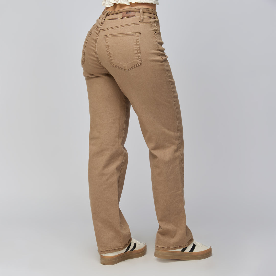 JEAN STRAIGHT TIRO MEDIO CAFÉ REF: 552792