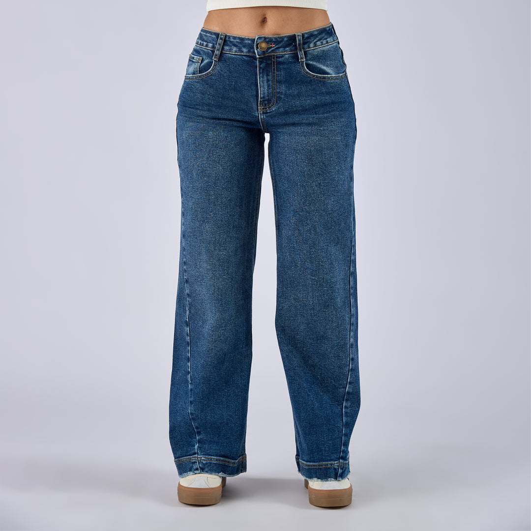 JEAN WIDE LEG TIRO MEDIO Ref: 552758